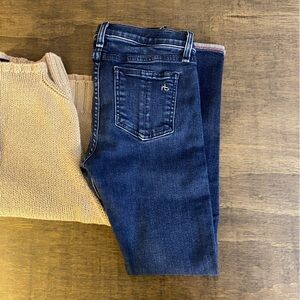 Rag & Bone Dark Blue Skinny Capri Jeans